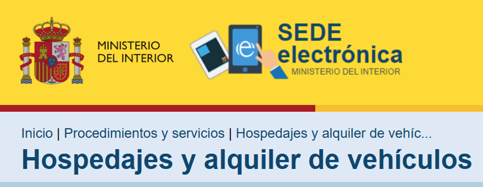 Pantalla mostrando el portal SES Hospedajes