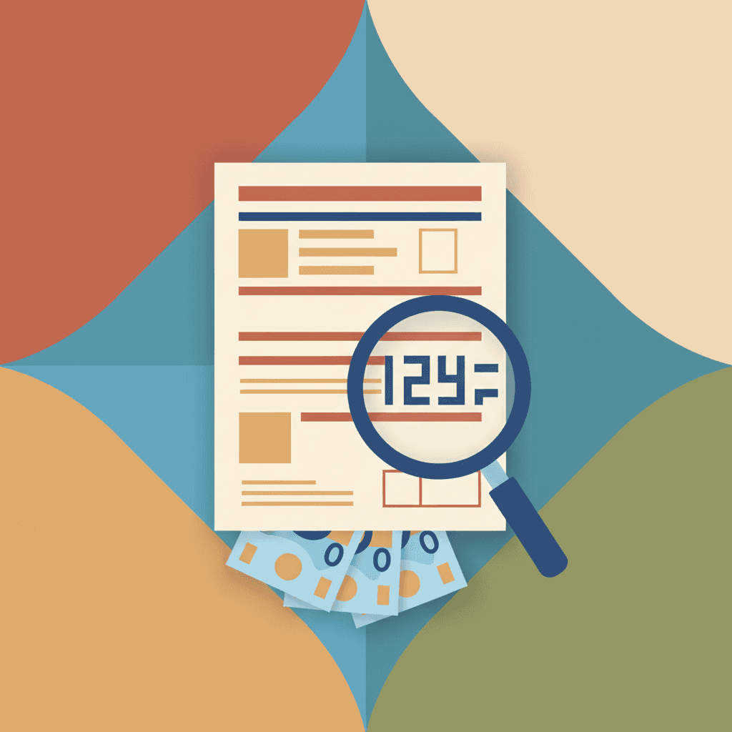 Formulario fiscal español con lupa revelando ingresos ocultos del alquiler turístico