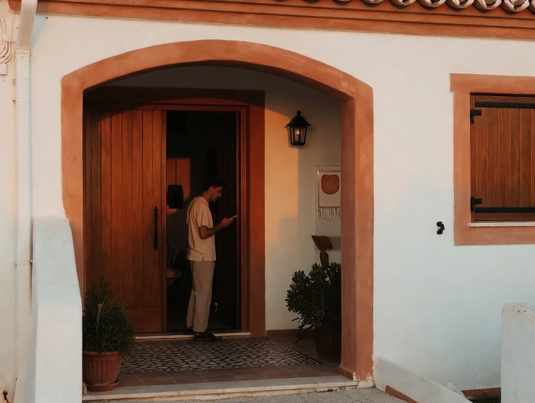 Guest completing a self-service check-in form on a mobile device